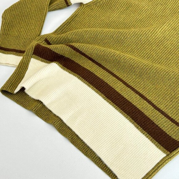 Ami Paris Green Wool College Sweater - Picture 8 of 9